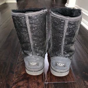 Black Sequin UGG Boots